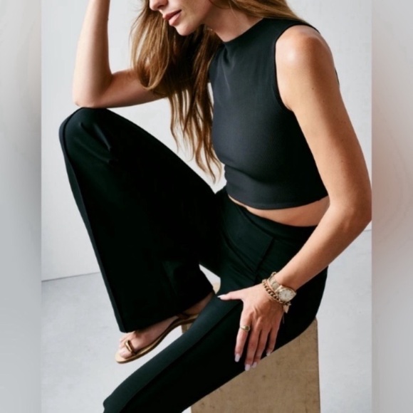 SPANX Smooth Perfect Fit Ponte Flare Pant High Rise Size Small Black - Picture 5 of 16